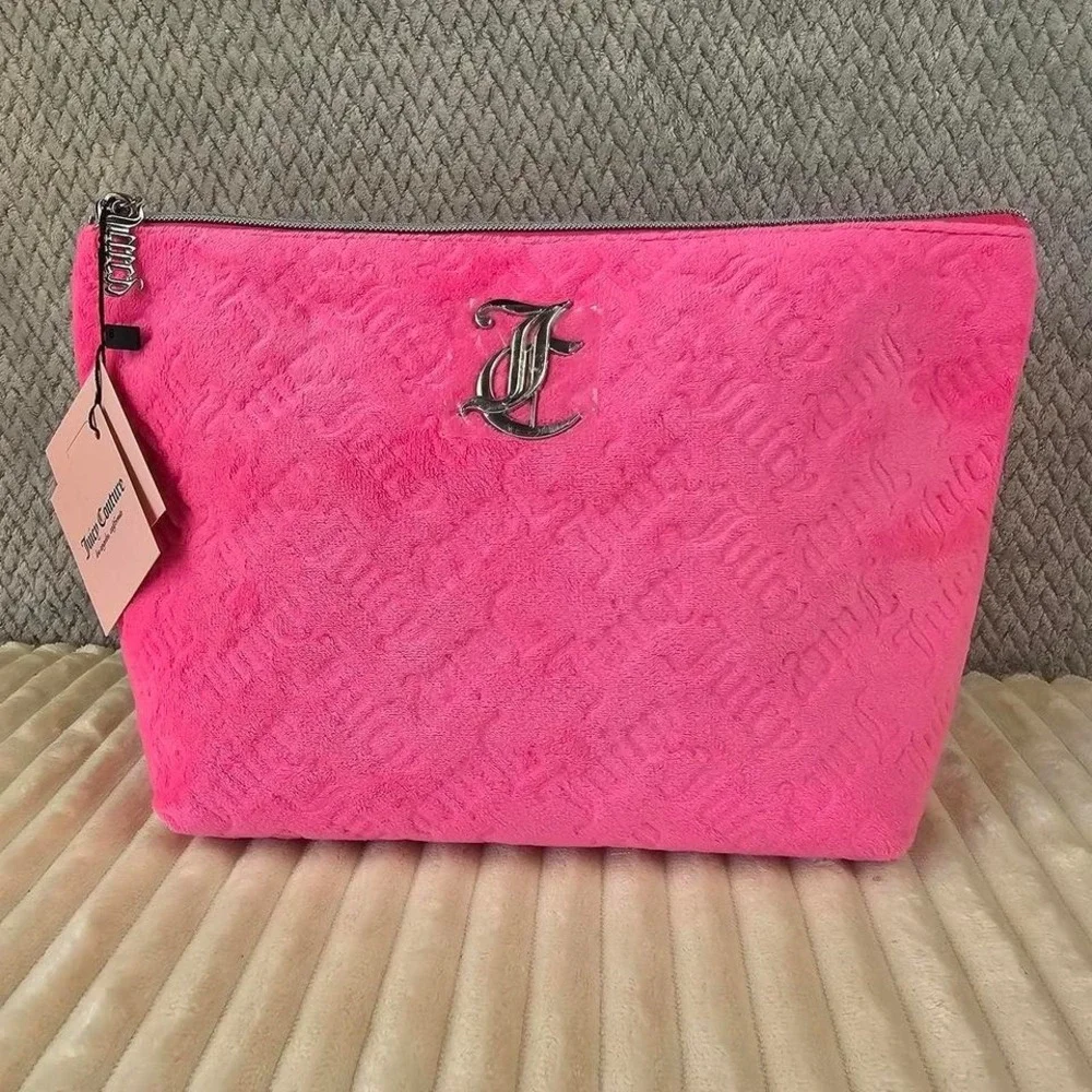 Juicy Couture Hot‎ Pink Velour Cosmetic Bag (NWT)